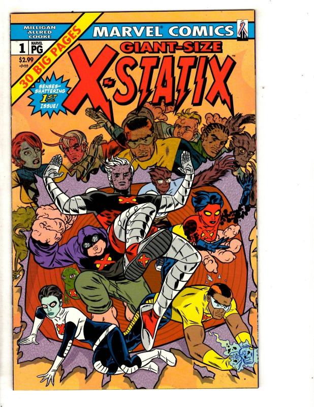 Lot Of 10 X-Statix Marvel Comic Books # 1 Giant Sz 2 3 4 5 6 7 8 9 10 X-Men CR53