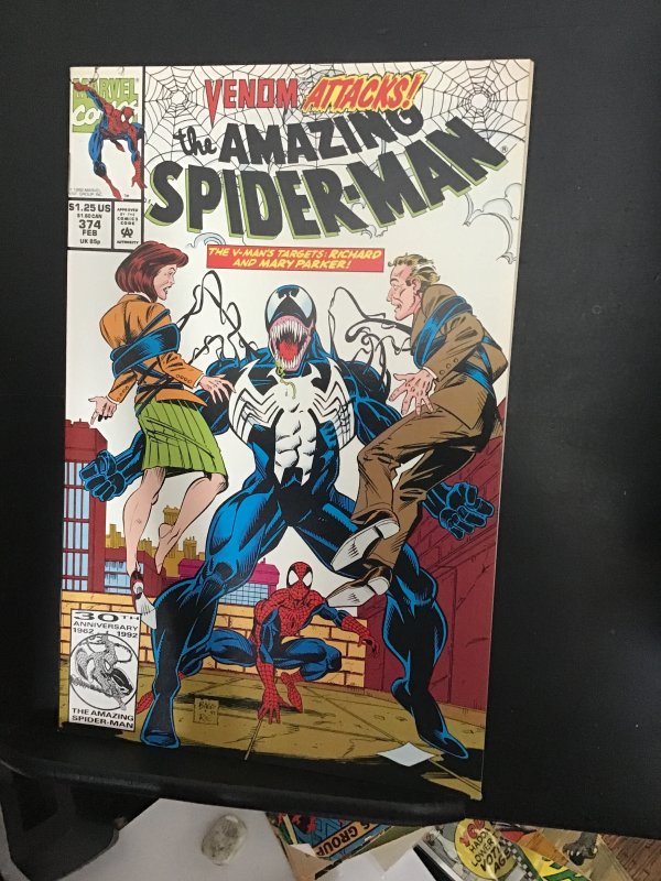 The Amazing Spider-Man #374 (1993) Super high grade Venom key! NM Wow!