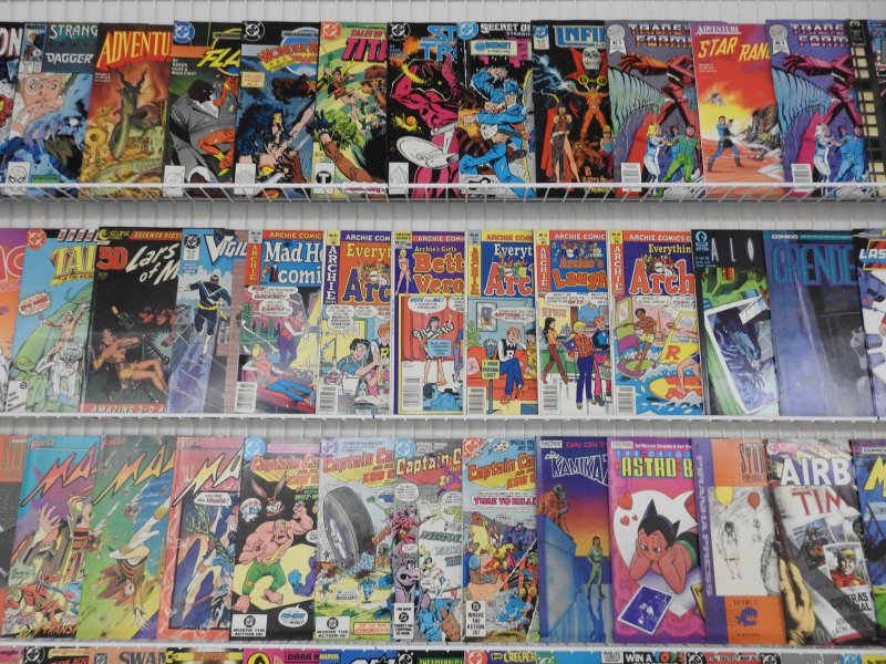 Huge Lot 200+ Comics W/Archie, Grendel, Mystery in Space+ Avg VF- Condition!