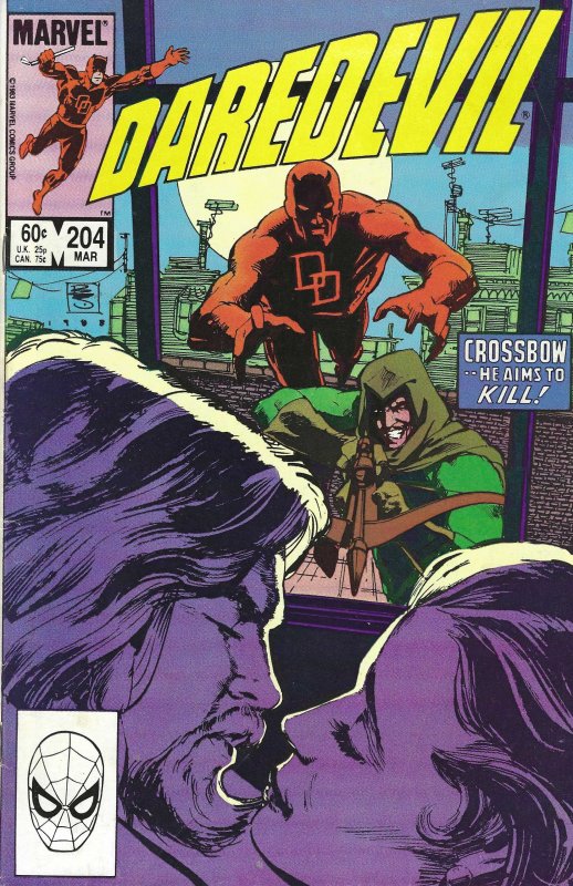 Daredevil #204 (Mar 1984) - with Crossbow - Fine/Very Fine - Marvel Comics