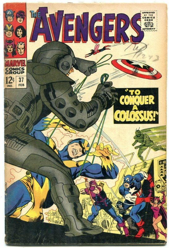 The Avengers #37 1967- Marvel Silver Age- Conquer a Colossus VG