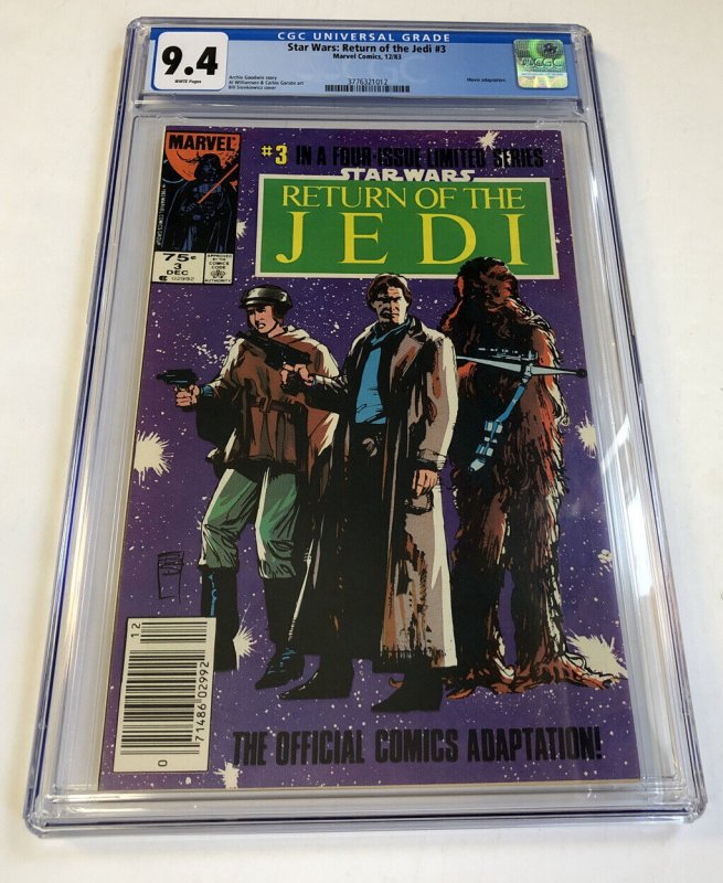 Star Wars: Return Of The Jedi (1983) # 3 (CGC 9.4 WP) | Canadian Price Variant