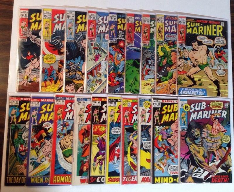 Prince Namor Sub Mariner 42 Book VG/FN Lot Set Run 2-13 17 18 Plus More