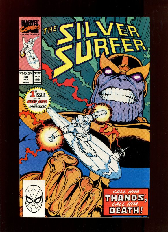 SILVER SURFER #34- Direct Edition - Thanos Resurrection (9.2) 1990