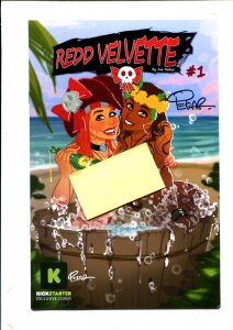 Redd Velvette #1 - 3PC LOT Kickstarter Exclusives Signed Joe Pekar (9.2ob) 2020