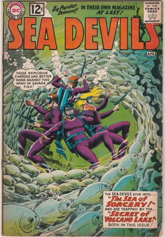 Sea Devils #4 (Apr-62) FN- Mid-Grade Sea Devils (Dane Dorrence, Biff Bailey, ...