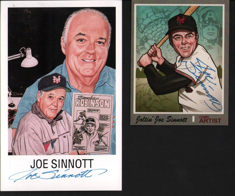 Joe Sinnott Themed Baseball Card & Postcard - Signed by Joe Sinnott