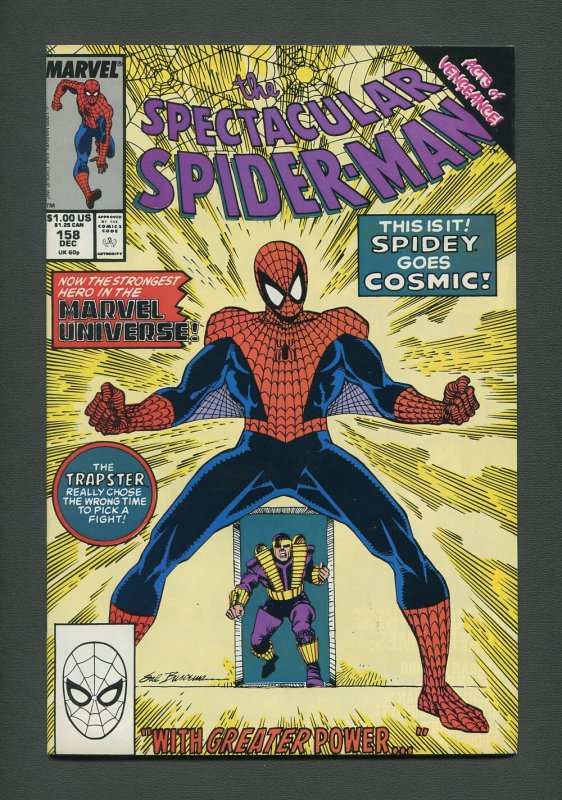 Peter Parker,Spectacular Spiderman #158 /  NM  NM+ December 1989 |  Comic Books - Copper Age, Marvel, Spider-Man, Superhero / HipComic