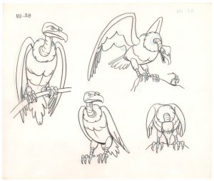 Masters of the Universe Animation Art #38 - H - Vulture - 1980s by Ric Estrada