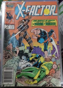 X-FACTOR # 4 1986 MARVEL DISNEY BARCODE NEWSTAND VARIANT key 1st frenzy