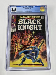 Marvel Super-heroes 17 CGC 3.5 ow pages Marvel 1968 Black knight