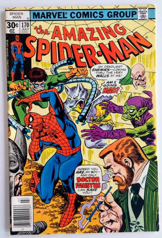 The Amazing Spider-Man #170 NEWSSTAND (FN)(1977)