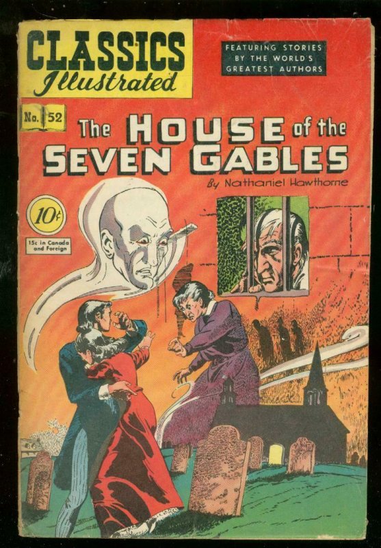 CLASSICS ILLUSTRATED #52 HRN 53-HOUSE OF SEVEN GABLES VG