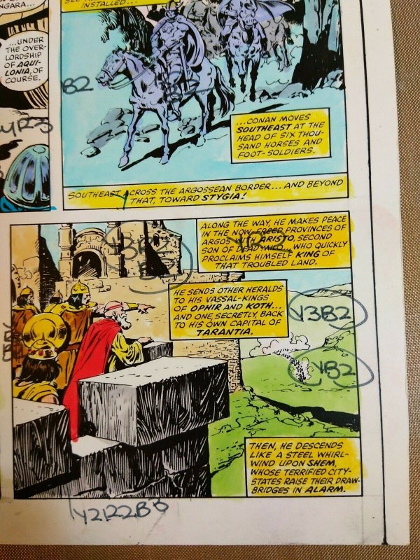 King Conan #2 page 8 Color Guide by George Roussos