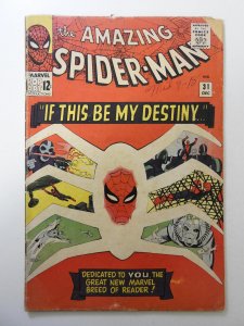 The Amazing Spider-Man #31 (1965) GD Condition moisture stain