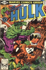 HULK  (1962 Series) (#1-6, #102-474, #600-635)(INCREDIBLE)(MV) #247 Very Good