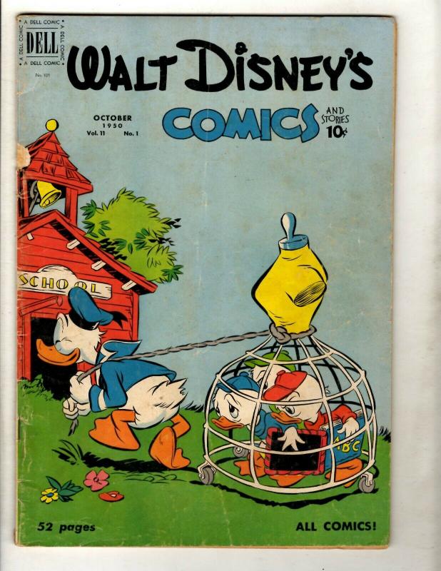 6 Walt Disney's Comics & Stories Dell Comic Books # 115 120 121 124 125 126 JK4 