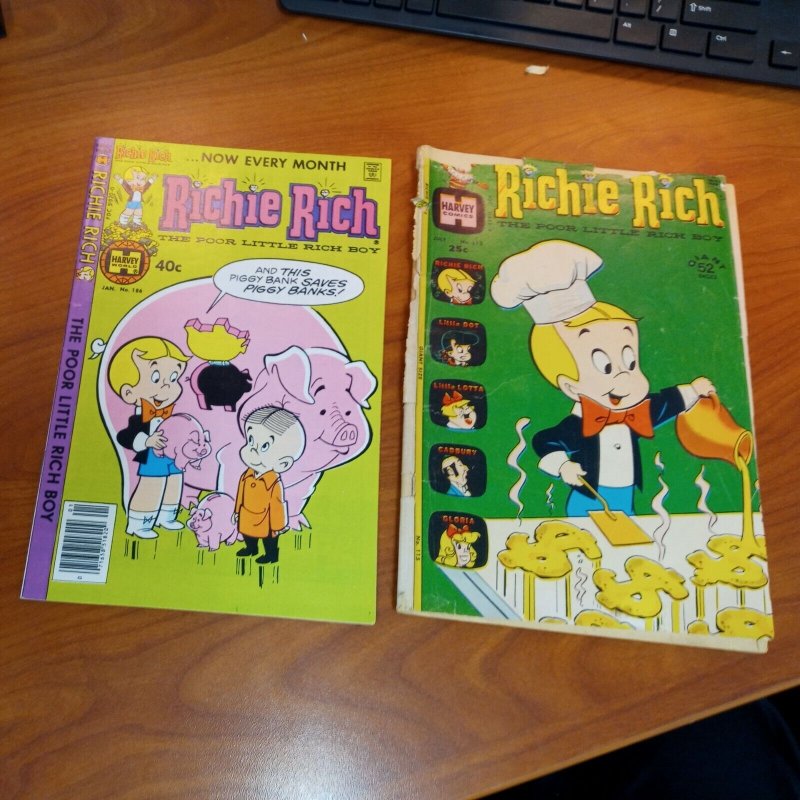 Richie Rich 13 Issue Bronze Age Lot Set Collection Harvey comics poor little boy