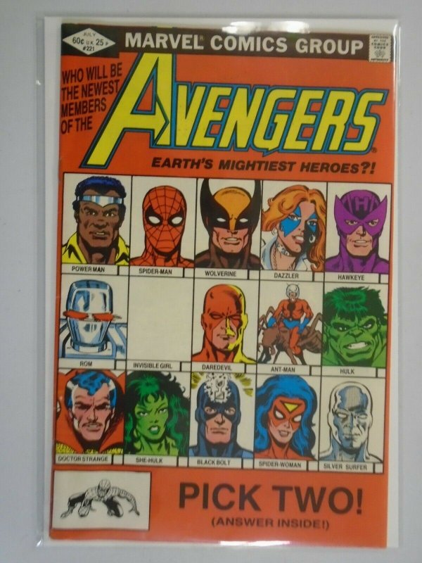 Avengers #221 Direct edition 6.0 FN (1982 1st Series)