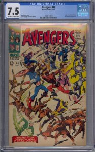 AVENGERS #44 CGC 7.5 ORIGIN OF BLACK WIDOW RED GUARDIAN JOHN BUSCEMA 