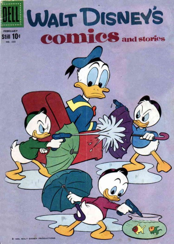Walt Disney's Comics and Stories #233 FN ; Dell | February 1960 Donald Duck Fish