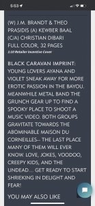 Swamp Dogs House of Crows #2 Webstore Variant Black Caravan Scout Comics Rare 