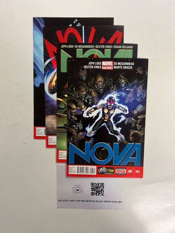 4 Nova Marvel Comic Books # 4 5 6 7 Avengers Defenders Iron Man Hulk 51 JS44