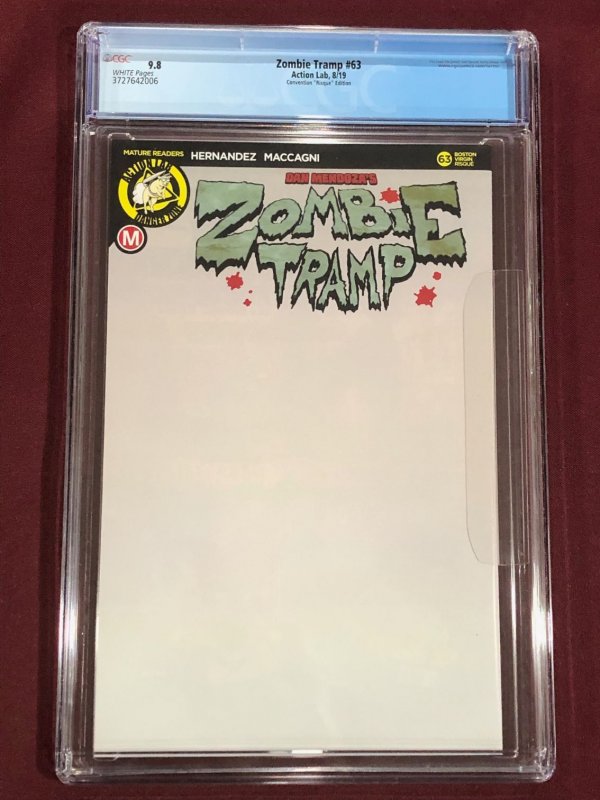 ZOMBIE TRAMP 63 CGC 9.8 MCKAY RISQUE VIRGIN BOSTON CONVENTION 2019