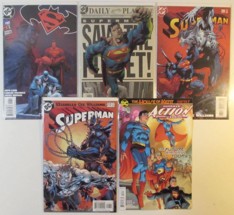 2004 Superman Lot of 5 #206, 213, Action 1028, Batman 17, Save 1 DC Comics