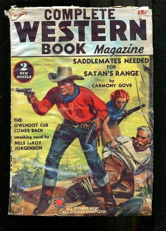 COMPLETE WESTERN PULP-1939-MARCH-CARMONY GOVE-GUNS! P/FR