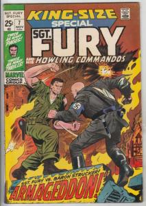 Sgt. Fury and His Howling Commandos, King-Size #7 (Nov-71) FN/VF Mid-Grade Sg...