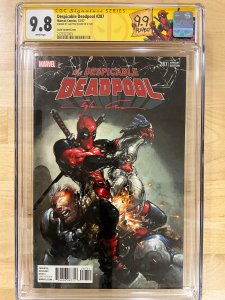 Despicable Deadpool #287 Crain Cover (2017) CGCSS 9.8 Signed By Clayton Crain