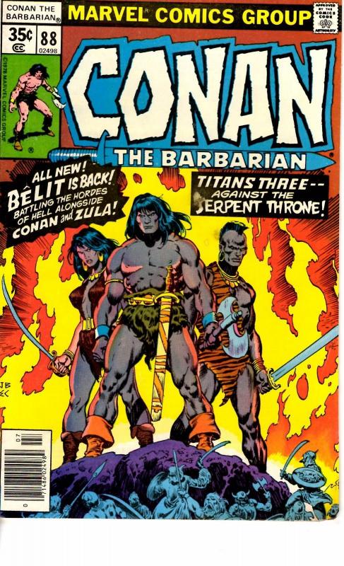 5 Conan The Barbarian Marvel Comic Books # 87 88 89 90 91 Red Sonja Kull EP2