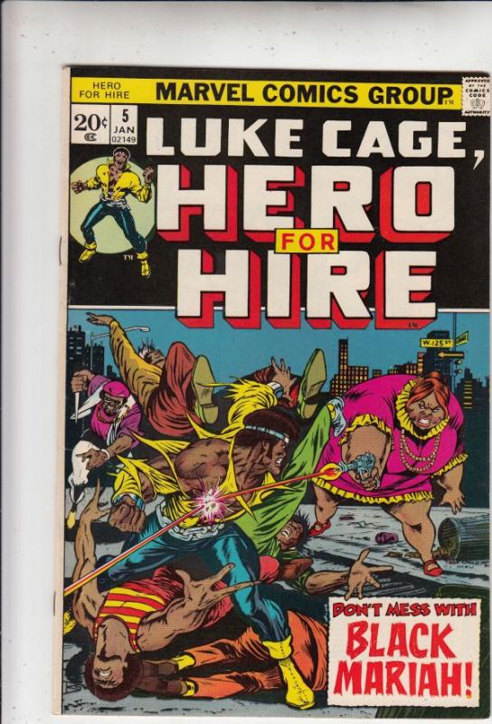 Luke Cage Hero for Hire #5 (Jan-73) NM Super-High-Grade Luke Cage