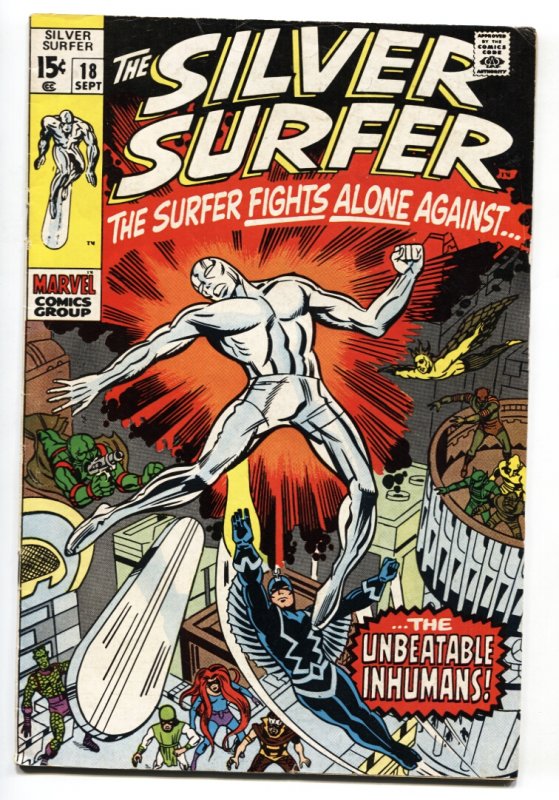 Silver Surfer #18 jack kirby  comic book 1970-Marvel-last issue Inhumans