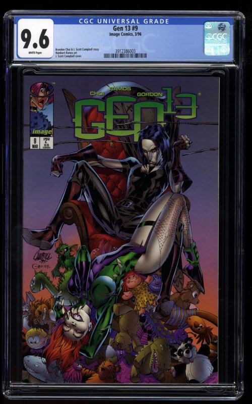 Gen 13 #9 CGC NM+ 9.6 White Pages