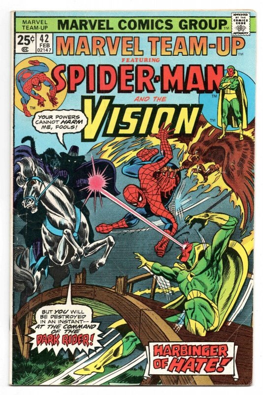 Marvel Team Up #42 VINTAGE 1976 Marvel Comics Spider-Man Vision