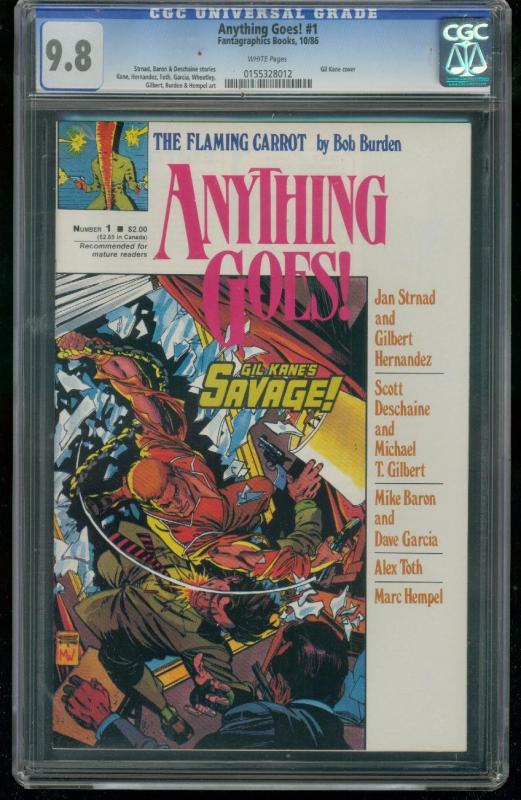 ANYTHING GOES #1-CGC GRADED 9.8-GIL KANE-FLAMING CARROT 9.8 0155328012