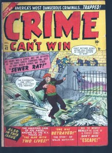 Crime Can't Win #42 1950-Atlas-Sewer Rat of Paris-Willie Marasik2nd issue-tit...