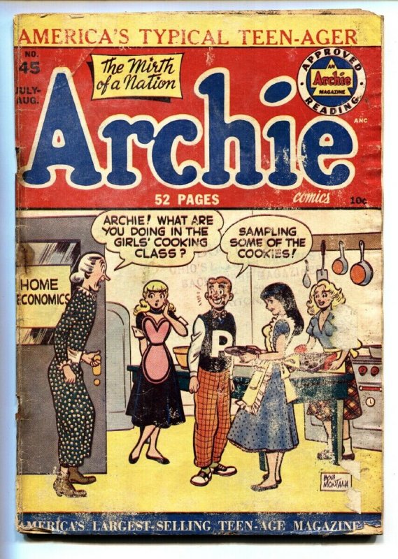 Archie Comics #45 1950- Betty & Veronica- Cookie Sampling cover fr/g