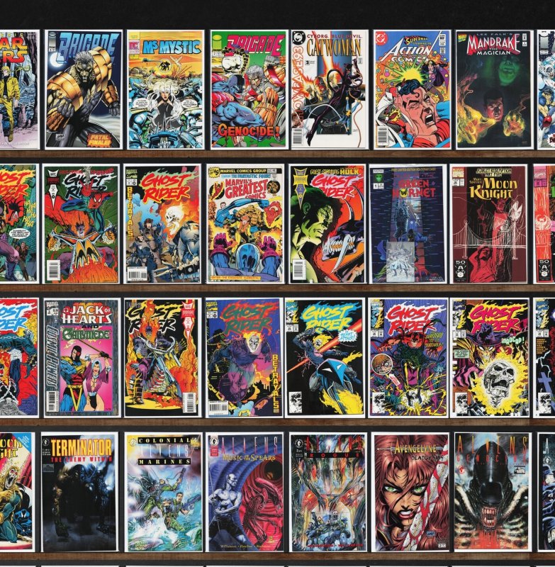 Huge Lot 150+ Comics with Ghost Rider, Brigade, The Green Hornet & More!