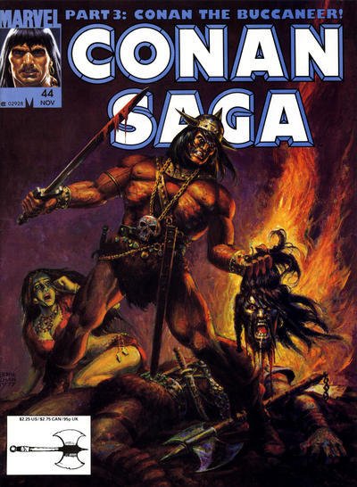 Conan Saga #44 VG ; Marvel | low grade comic decapitated head cover