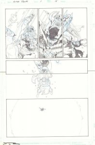 King Thor #1 (723) p.16 Old King Thor vs Loki the All-Butcher art by Esad Ribic