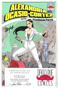 Alexandria Ocasio-Cortez  the Freshman Force: cover A autograph by Josh Blaylock