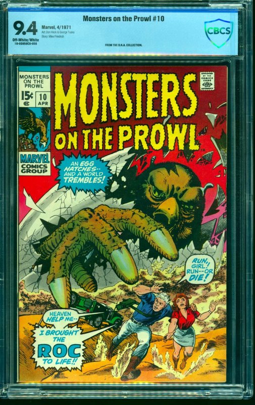 Monsters on the Prowl #10 CBCS NM 9.4 Off White to White