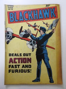 Blackhawk #14 (1947) GD Condition! Centerfold wrap detached