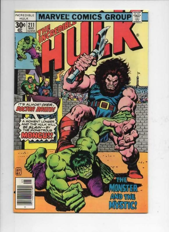 HULK #211, VF/NM, Incredible, Bruce Banner, Dr Druid, 1968 1977, Marvel