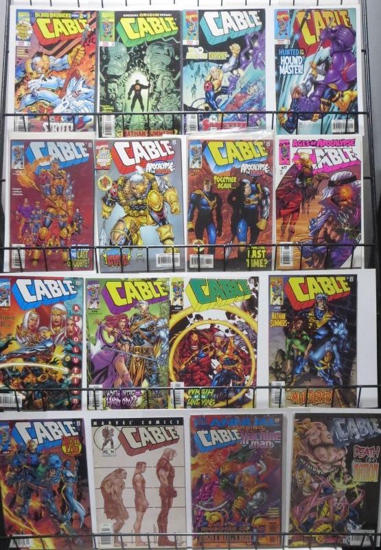 CABLE COLLECTION!60 issues! X-MEN from the future do some killing! FINE/+