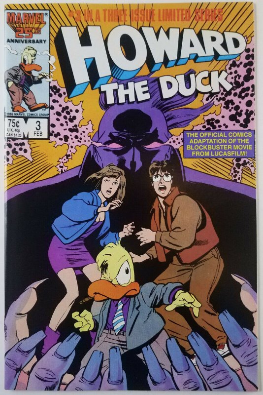 Howard The Duck 1986 Complete Full Run 1,2 & 3 Marvel Movie Adapt LTD High Grade