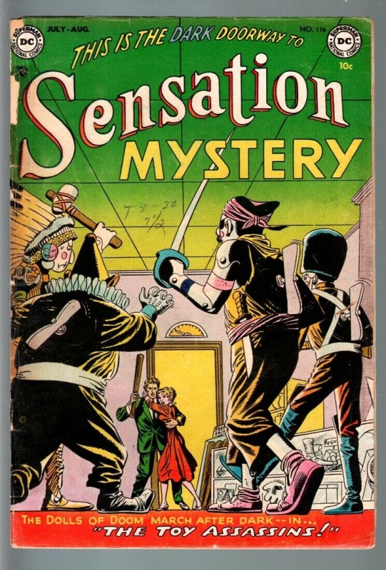 SENSATION MYSTERY COMICS #114-DC PRE CODE HORROR-JOHNNY PERIL-1953-G minus G-